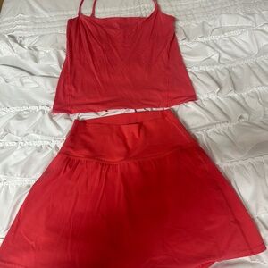 Lululemon SET Align High Rise Skirt + Wundermost Ultra-Soft Nulu Tank Top